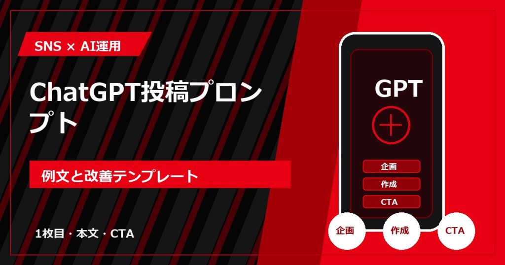 ChatGPT投稿プロンプト｜例文と改善テンプレート