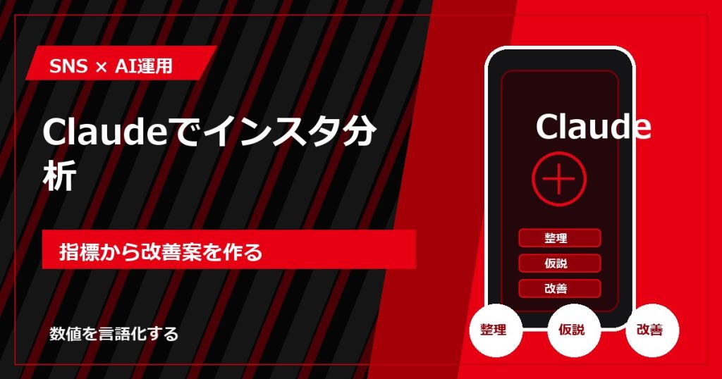 Claudeでインスタ分析｜指標から改善案を作る