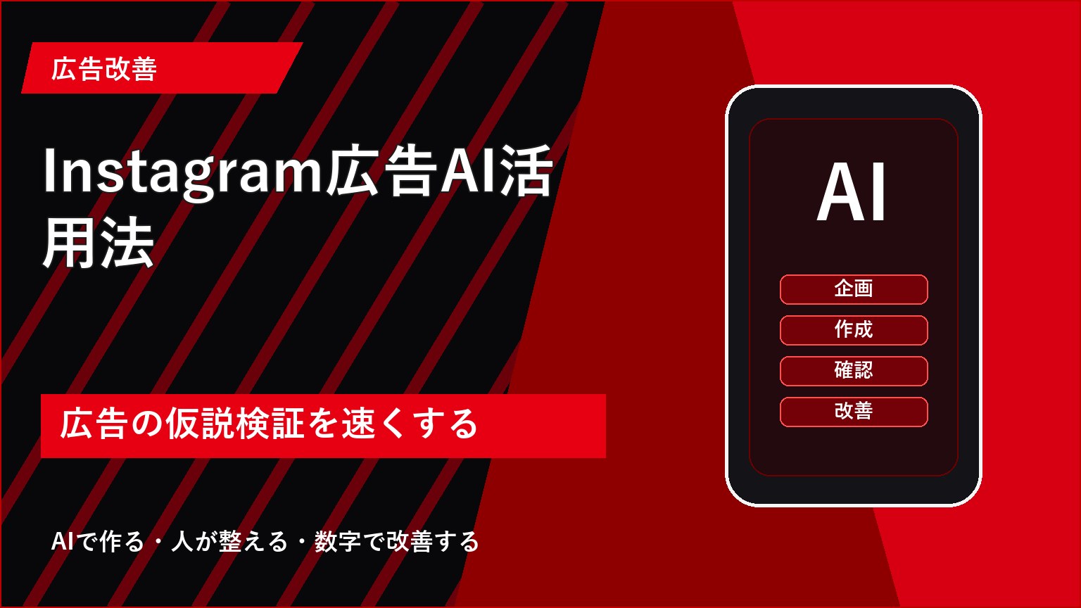 Instagram広告AI活用法｜クリエイティブ改善と検証の手順のアイキャッチ