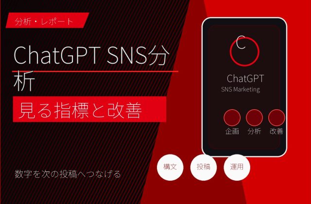 ChatGPTでSNS分析をする方法｜見る指標と改善案の作り方 アイキャッチ