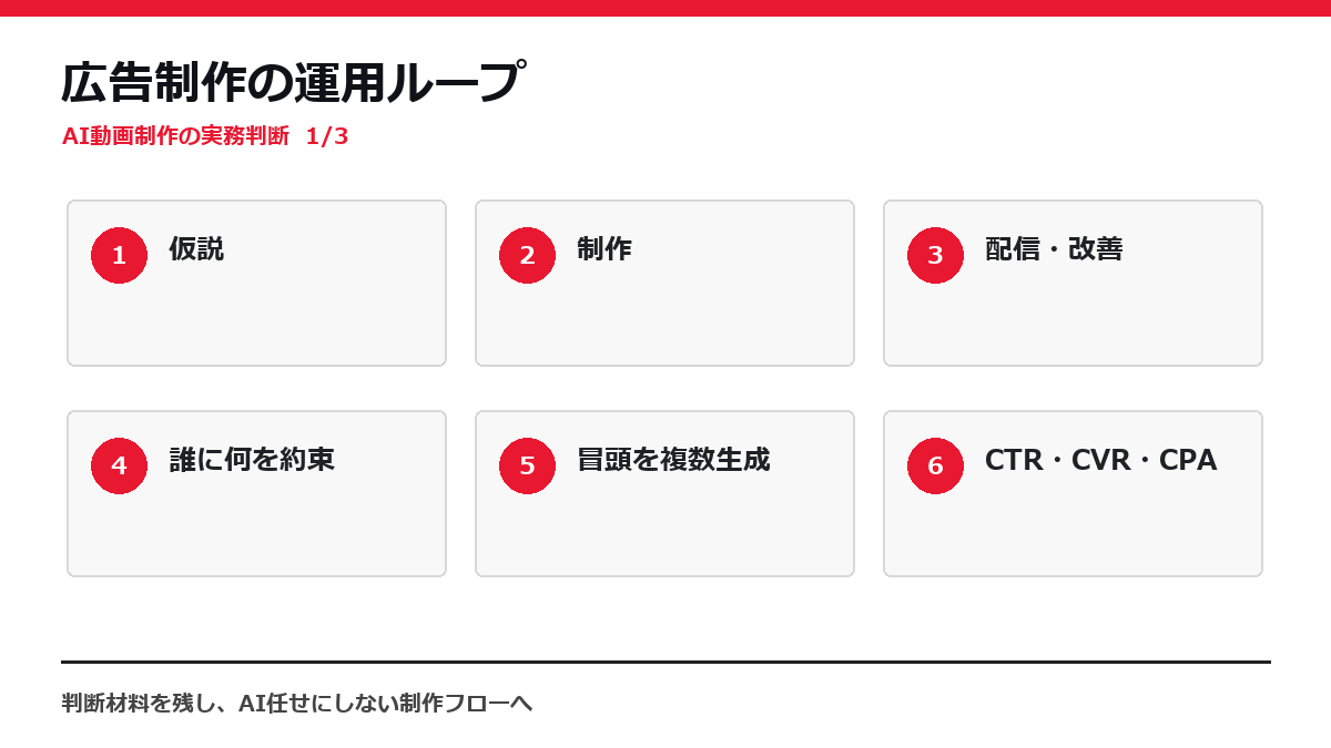 広告制作の運用ループ