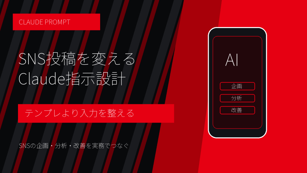 ClaudeでSNS投稿プロンプトを作る方法|媒体別テンプレートと直し方