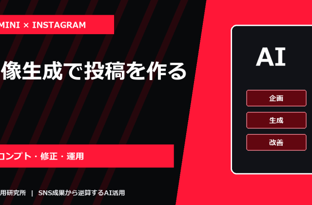 Gemini画像生成でInstagram投稿を作る方法｜プロンプトと修正手順