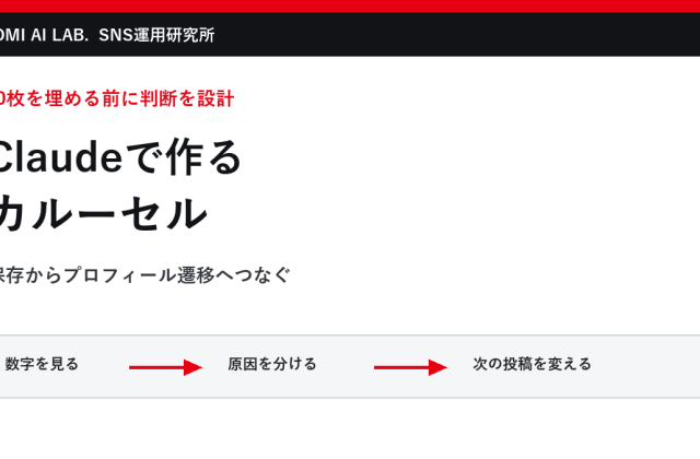 Claudeでインスタカルーセルを作る方法｜10枚構成とプロンプト例